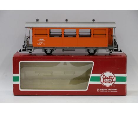 LGB Lehmann Gross Bahn 'The Big Train' (Gebr Marklin of Germany), G gauge model railways 2x 40099RhB low side car Niederbordw