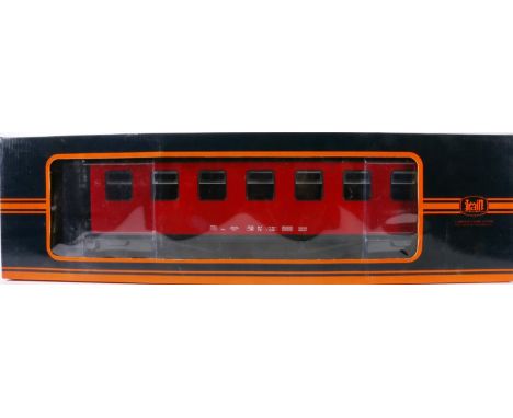 Train G gauge model railways, six 757-5803 TB coaches in red, each boxed. (6) 