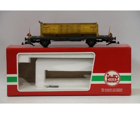 LGB Lehmann Gross Bahn 'The Big Train' (Gebr Marklin of Germany), G gauge model railways 2x 40895 Container Transport Car wit