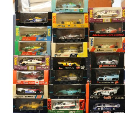 Sixteen Onyx Model Cars (Onyx Minibri Ltd) 1:43 scale model vehicles including 081 Camel Lotus Derek Warwick, 024 Leyton Hous