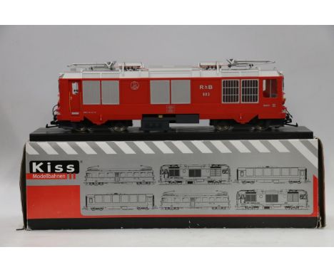 Kiss Modellbahnen gauge 1 model railways 99240 overhead electric locomotive RhB Rhatische Bahn Viafier Retica Gem 4/4 #802, r