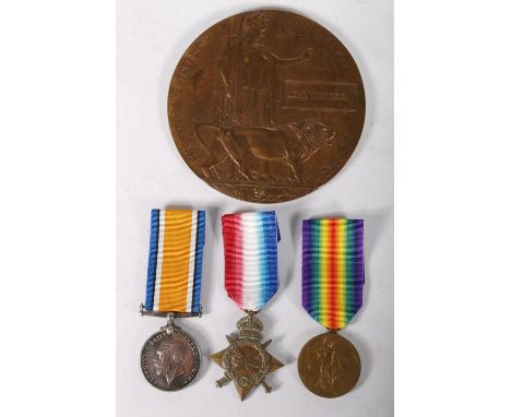 Medals of 15021 Private John Murdoch of the 16th Battalion Highland Light Infantry KIA 27th March 1916 aged 37, comprising WW