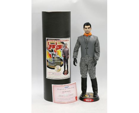 Iconic Replicas Ltd 2013 (Licensed by Granada Ventures Ltd) Gerry Anderson's Captain Scarlet display puppet of Captain Black,