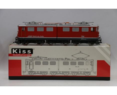 Kiss Modellbahnen gauge 1 model railways 91012 overhead electric locomotive RhB Rhatische Bahn Viafier Retica Ge 6/6 #704, re