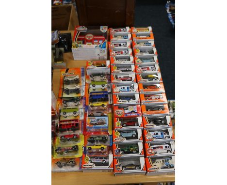 Approximately forty-five Matchbox diecast model vehicles including Hero City, each carded or boxed. ref#Box22 (45) 