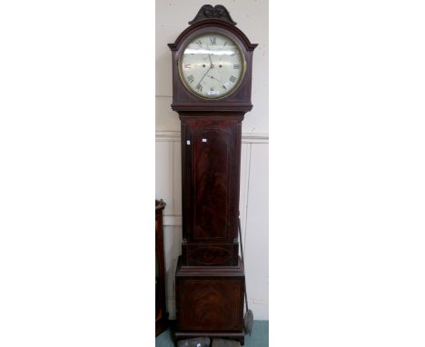 Victorian mahogany cased longcase clock with two subsidiary dials marked "Whitelaw Edinburgh" 211cm high x 45cm wide x 22cm d