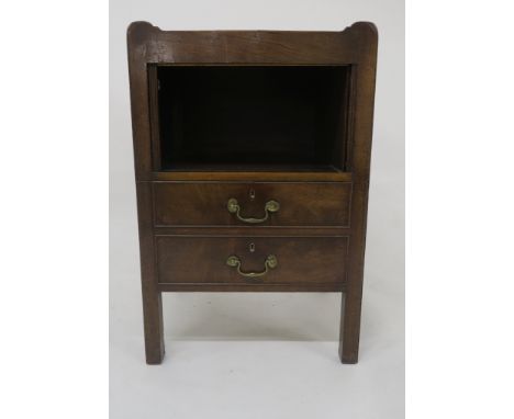 A 19th century mahogany commode with gallery top, 82cm high x 54cm wide x 46cm deep Condition Report: Available upon request