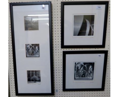 A lot of three framed photographic prints of place in Glasgow signed John Cooper Condition Report: Available upon request