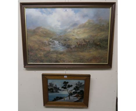 A framed print of a landscape by Prudence Turner and another framed landscape (2) Condition Report: Available upon request
