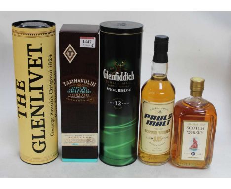 Tamnavulin Speyside single malt Scotch whisky, batch No.0308, 70cl, 40%, one bottle in carton; Glenfiddich aged 12 years spec