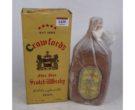 Crawford's Five Star Scotch whisky, 26 and 2/3s lf.ozs, 70º proof, one bottle in carton