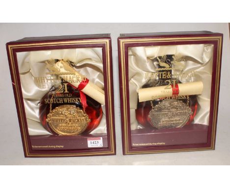 Whyte &amp; Mackay 21 year old Scotch whisky, in presentation decanter bottle, 75cl, 43%, with certificate and in carton, two