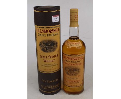 Glenmorangie 10 year old single Highland malt Scotch whisky, 100cl, 43%, one bottle in carton 