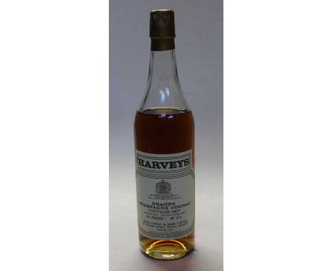 Harvey's Grande Champagne Cognac, 1957, 24fl.oz, 75º proof, one bottle