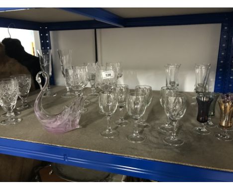 SHELF OF GLASSWARE