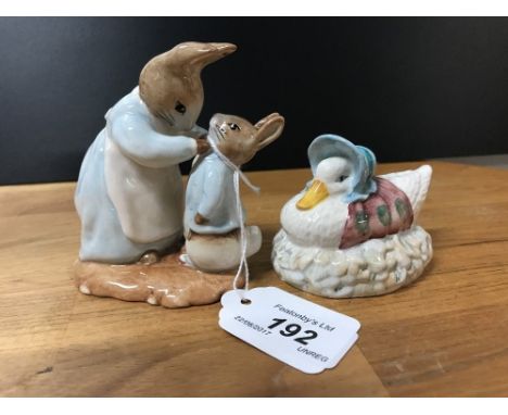 BESWICK MRS RABBIT y PETER , ROYAL ALBERT JAMIMA PUDDLEDUCK