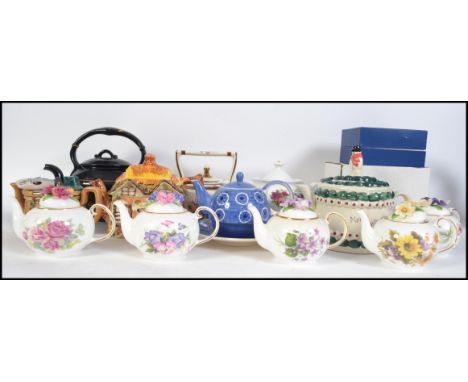 A collection of various China and ceramic teapots from various makers to include Arthur Wood etc. Please see images.