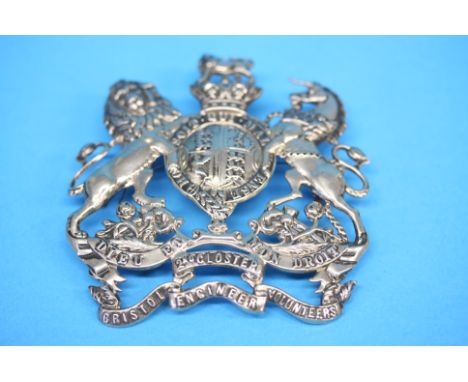 A Helmet Plate circa 1900 for the 2nd Gloucester (Bristol) Engineer Volunteers (rare).