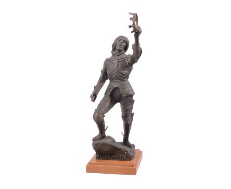 James Butler, Richard III, bronze finish statue, oak plinth, numbered 60/500, 30cm.