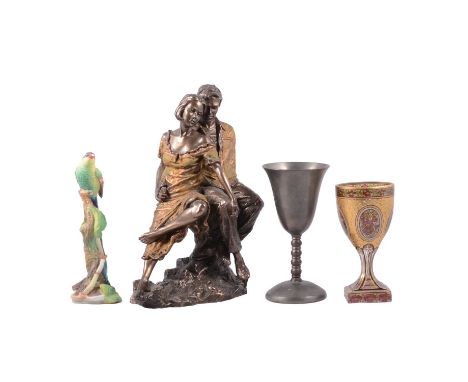 Genesis Heredities "First Love" bronzed effect sculpture, 29cm; Clayburn Moore 'Princess', limited edition cast resin fantasy