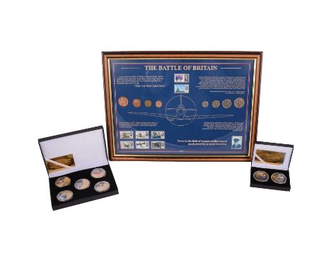 Danbury Mint The Last of the Sixpences part set, in presentation case; Capital Cities of the European gold-plated ingots, par