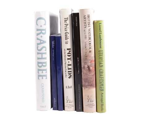 Small quantity of antique and art reference books, including Crawford 'C R Ashbee'; 'Irish Furniture' PM Yale publ.; Antique 