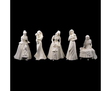 A collection of Royal Worcester figurines, including - The Wedding Day, Mothers Love, Mothering Sunday, First Touch, The Chri