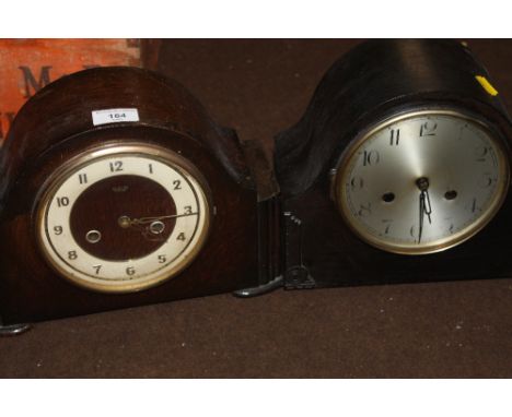 A SMITHS ENFIELD MANTEL CLOCK TOGETHER WITH ANOTHER CLOCK 