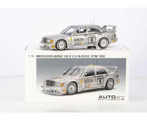 AutoArt 1:18 Mercedes-Benz 190 E 2.5-16 Evo 2 DTM 1992, 89231, in original box, E, box G-VG