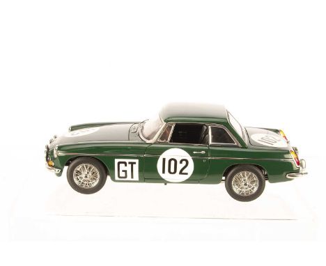 AutoArt 1:18 MGB GT MK II Nurburgring 1967, 86781, in original box, VG-E, would benefit from cleaning, dusty from display, fr