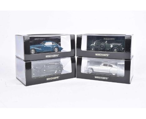 Minichamps 1:43 Scale Bentleys (4), all cased with card sleeves and limited edition, Embiricos 1939 in blue livery, R Type Co