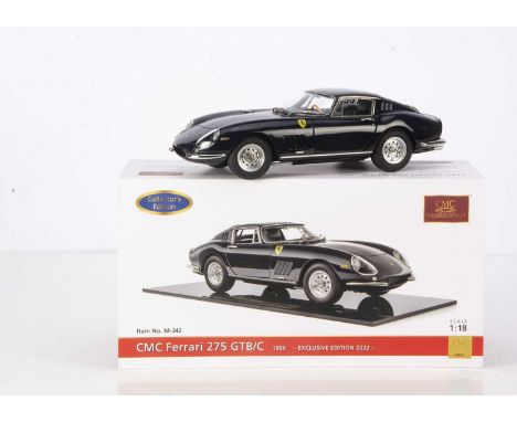 A CMC 1:18 Ferrari 275 GTB/C 1966, M-242, in original box with certificate, information card, stand, cloth and suction tool, 