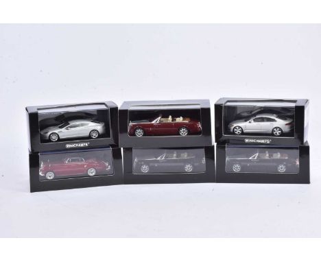 Minichamps 1:43 Scale British Cars (5),  all cased with card sleeves, limited examples, Rolls Royce, Silver Cloud II Cabriole