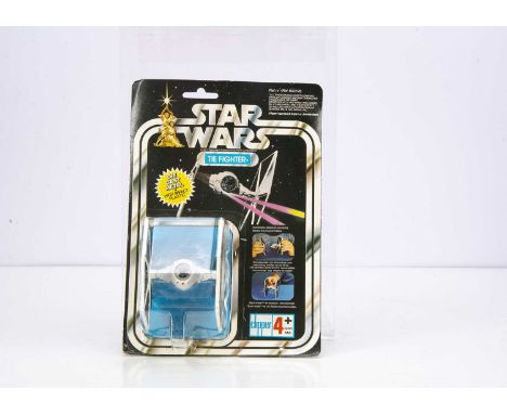 Vintage Star Wars Clipper Series 1 Diecast Tie Fighter, on punched 12 back card, vehicle E, bubble G-VG, small crack at base,