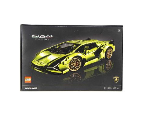 Lego Technic Lamborghini Sian FKP 37,  boxed 1:8 scale, 42115, with two instruction  manuals, six interior boxes with content