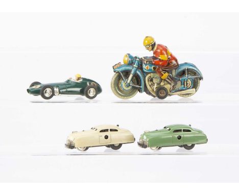 Tipp co  and Schuco clockwork and Friction drive Motorcycle and Cars and Scalextric BRM, Tipp Co friction drive Motorcycle TC