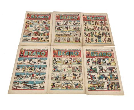 DC Thomson The Beano comic 1948 (12), various issues, 1948, No 326, No 327 first appearance of Biffo the Bear (G), 328, 329, 