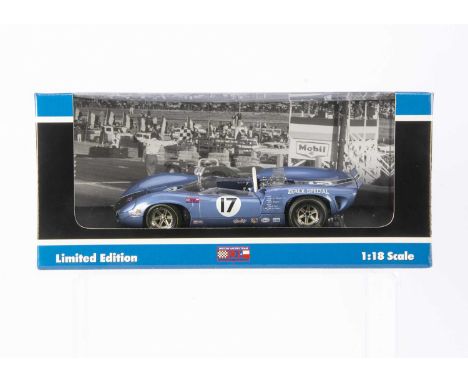 GMP 1:18 Scale Limited Edition Lola T70 Spyder, boxed with outer box, 12010 No 17 Walt Hansgen 1965 Lola T70 Spyder in blue l