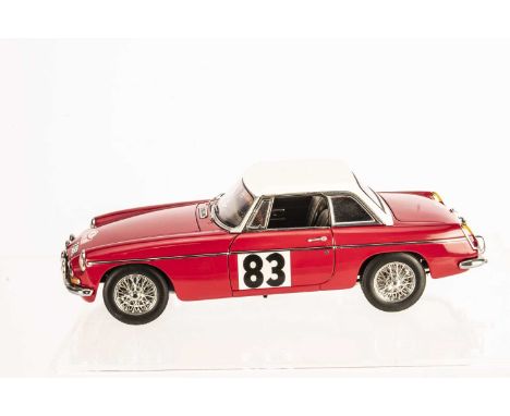 AutoArt 1:18 MGB GT MK II Rally 1964, 86481, in original box, VG-E, would benefit from cleaning, dusty from display, from a s