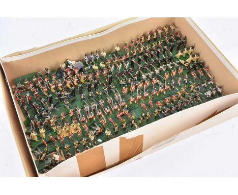 Well-painted 30mm scale Charles Stadden Napoleonic wargaming figures, 260+ figures, including a few SAE, mounted in 3s on car