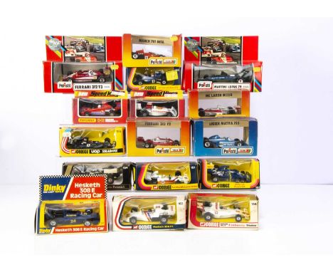 Formula 1 Racing Cars by Various Makers, including Corgi Toys 158 Elf Tyrrell-Ford F1, 161 Elf Tyrrell Project 34, 160 Hesket