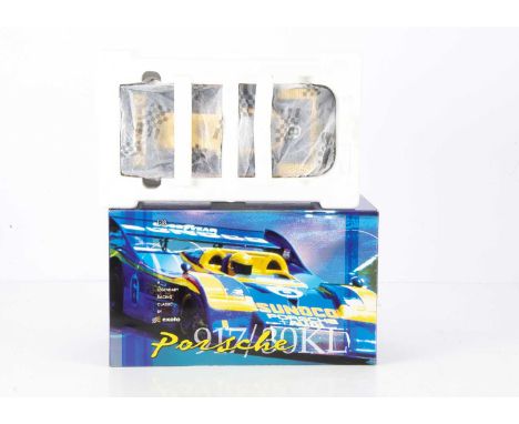 Racing Legends by Exoto 1:18 Scale, boxed with outer box, 18182, Porsche Sunoco No 6, in blue/yellow livery, winner of 1973 R