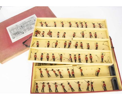 Britains rare set 1555 Display Set: The Changing of the Guard at Buckingham Palace, some minor faults and missing figures, co