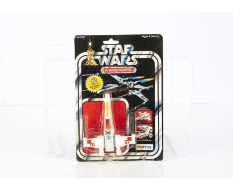 Vintage Star Wars Palitoy Series 1 Diecast X-Wing Fighter, on punched 12 back card, vehicle VG-E, bubble G-VG but resealed, c