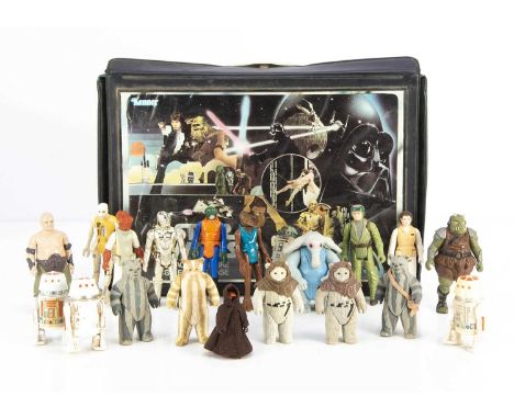 Playworn Vintage Star Wars Action Figures, 70+ including A-Wing Pilot, Darth Vader (2), Max Rebo, Princess Leia, Leia Hoth Ou