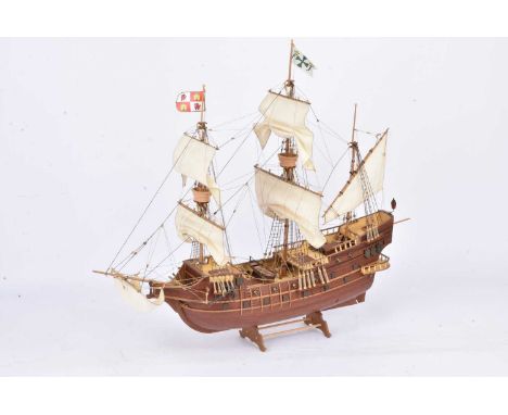 A  scale factory built  model kit of three masted Sailing Galleon 'San Francisco 11', constructed in wood to an excellent sta