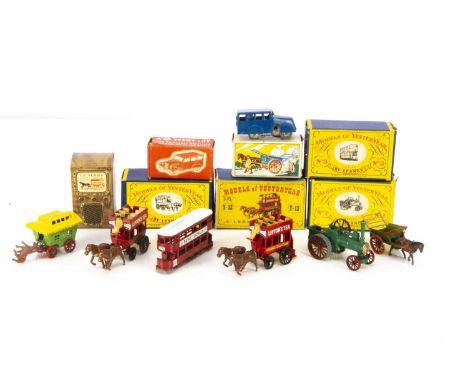 Various British Diecast, Teeny Toy clockwork Shooting Brake with key, Benbros T.V Series Gypsy Caravan, Britains No.LV/606. T
