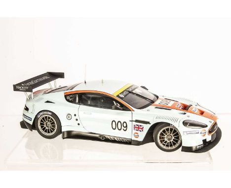 AutoArt 1:18 Aston Martin Racing DBR9 2008, A03MC1-18, in original box with certificate, VG-E, would benefit from cleaning, d