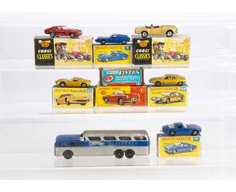 Various Diecast, Matchbox Superfast 5 Lotus Europa, 33 Lamborghini Miura, 14 Iso Grifo, 56 BMC 1800 Pininfarina, Lone Star Fl