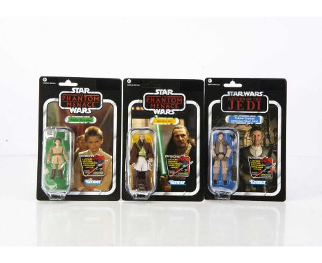 Hasbro Star Wars Vintage Collection Action Figures, VC90 Colonel Cracken, VC75 Qui-Gon Jinn, VC80 Anakin Skywalker, in origin